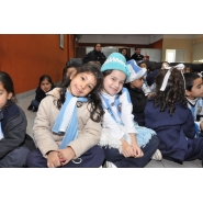 Festejos por el Día de la Bandera con los niños de Jardín